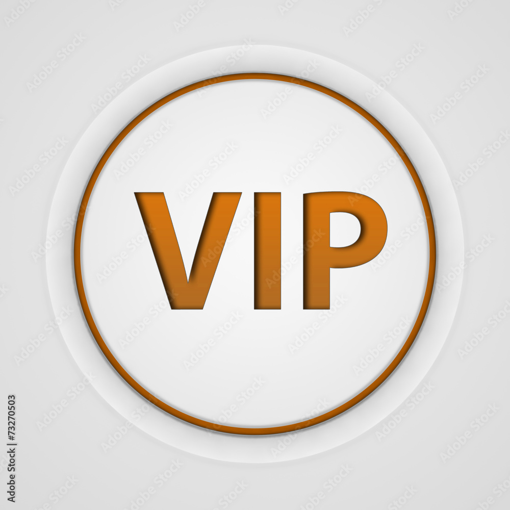 Vip circular icon on white background Vip circular icon on white background