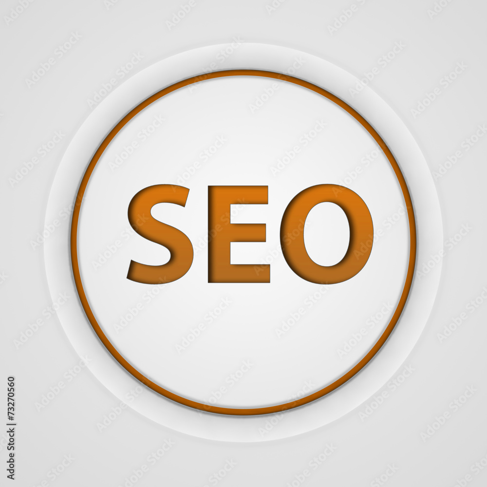 Seo circular icon on white background Seo circular icon on white background
