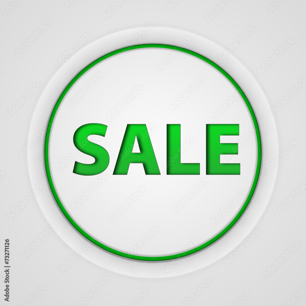 sale circular icon on white background sale circular icon on white background
