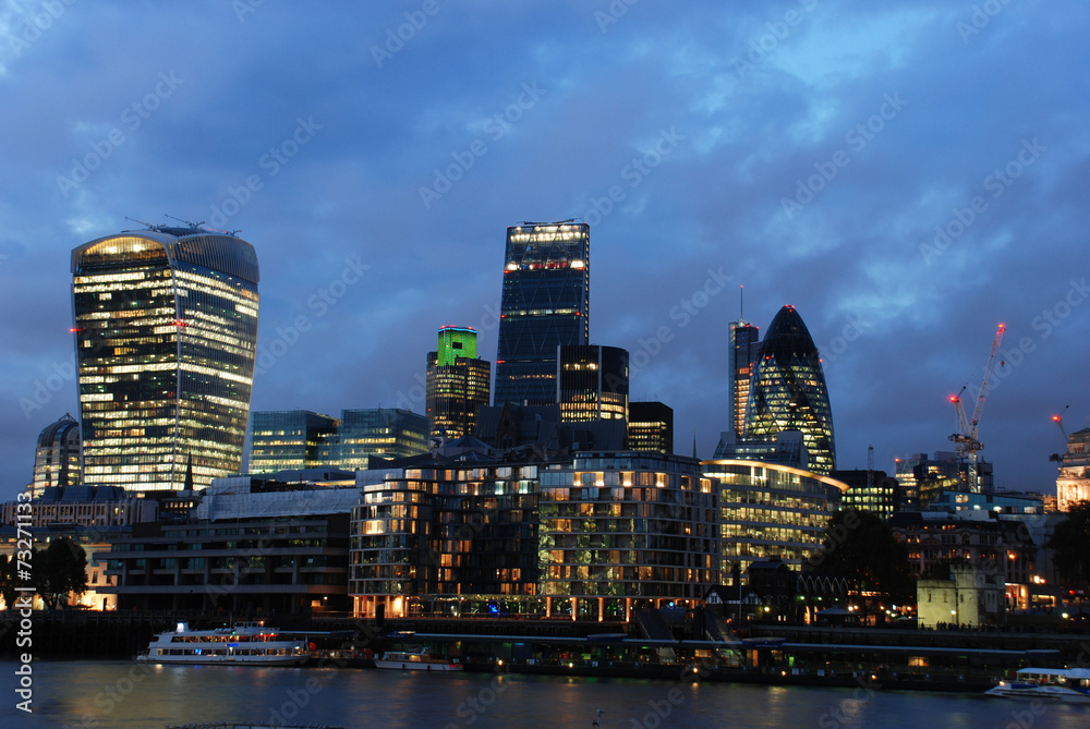 Fototapeta City of London and Tower Bridge