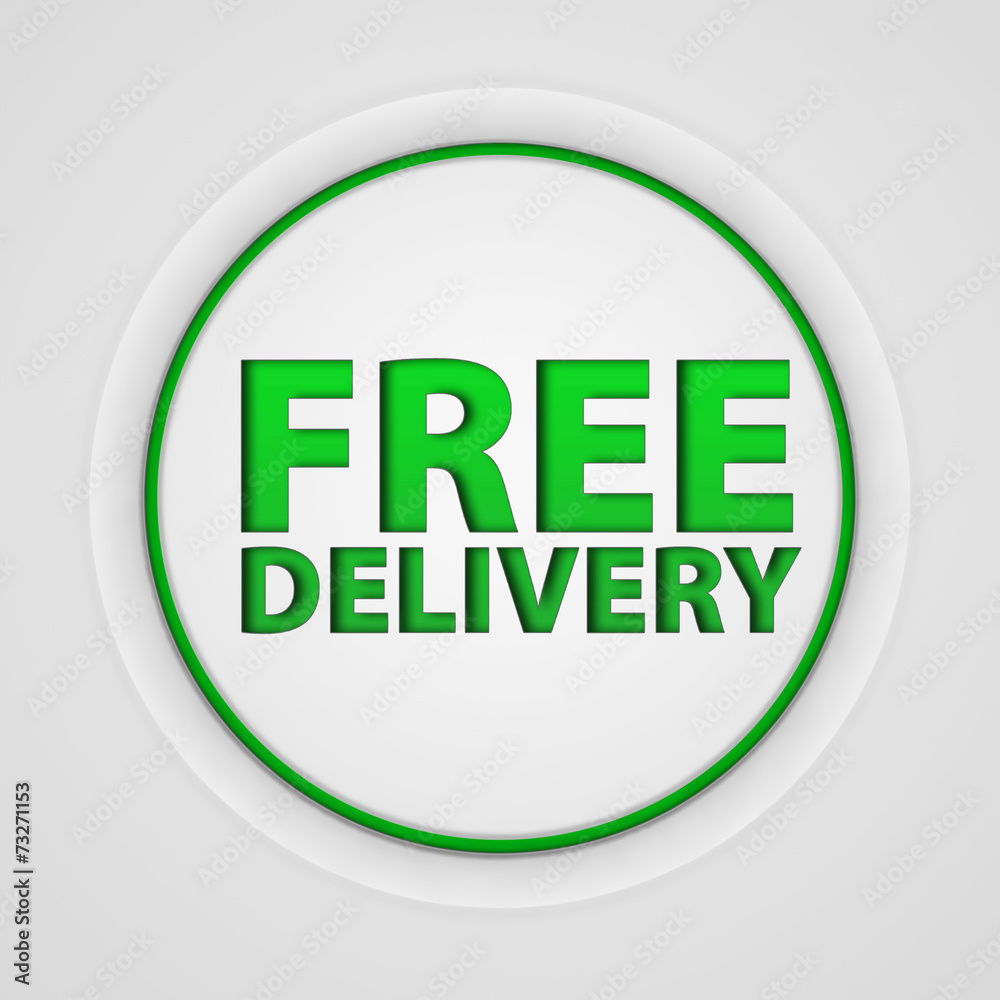 Free delivery circular icon on white background Free delivery circular icon on white background