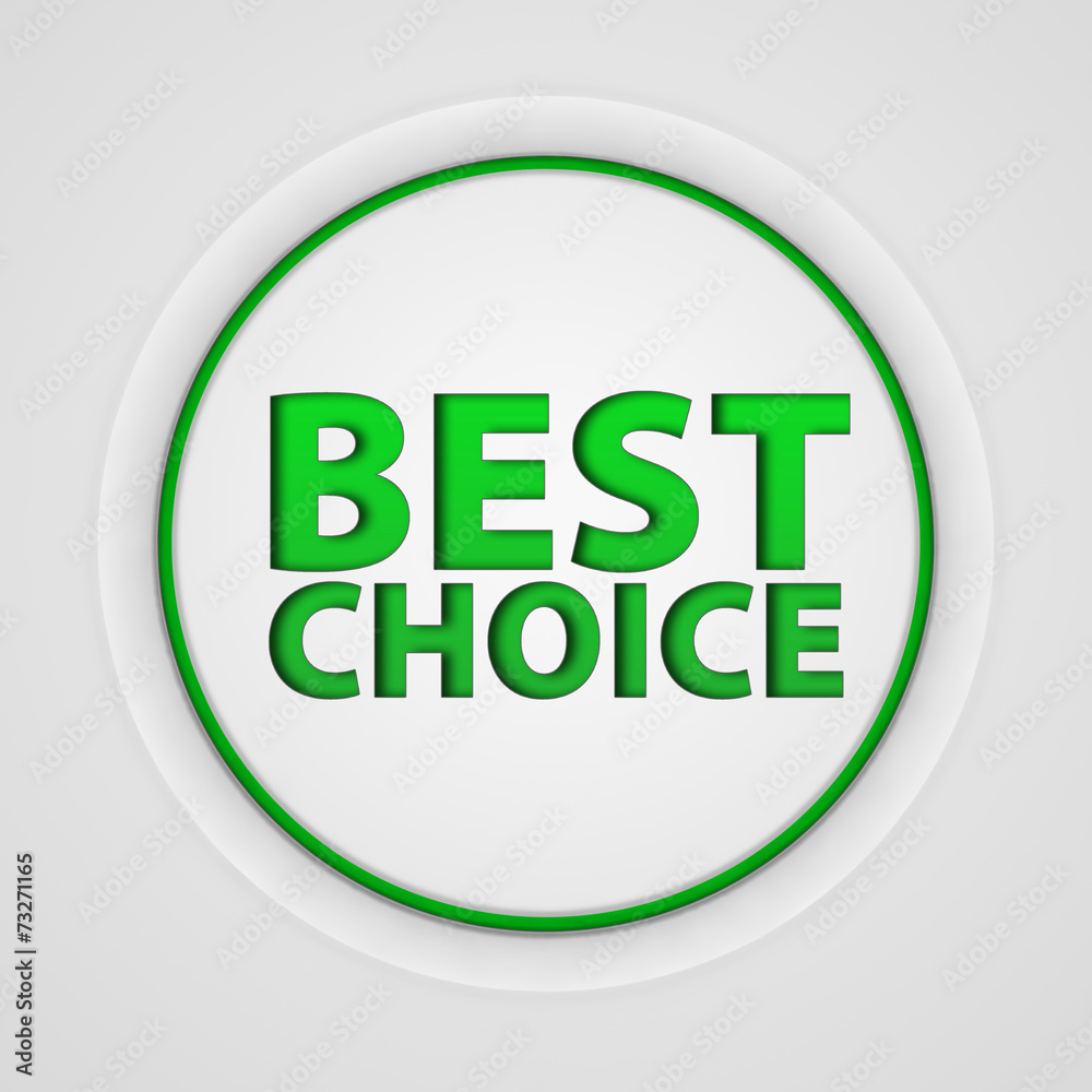 Best choice circular icon on white background Best choice circular icon on white background