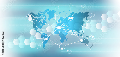 abstract world technology background