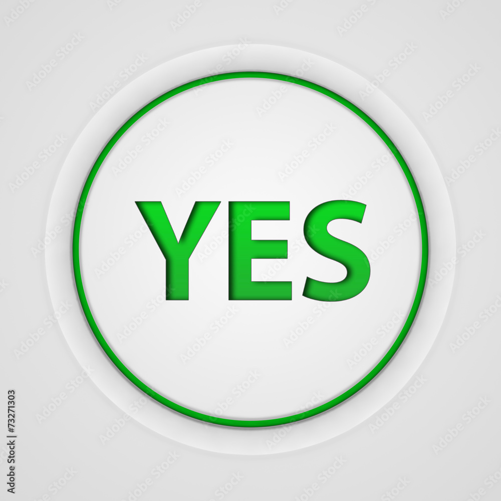 yes circular icon on white background yes circular icon on white background