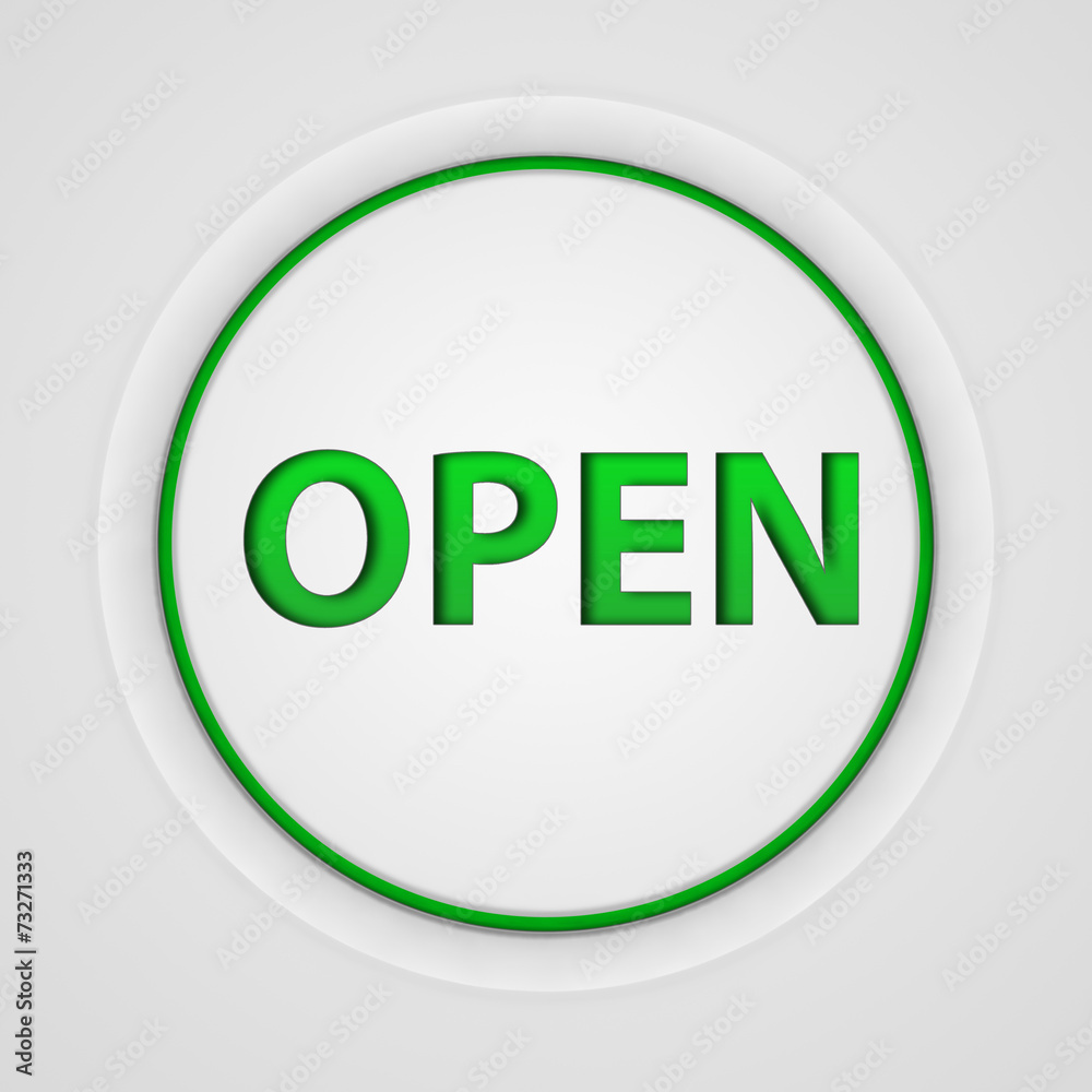 open circular icon on white background open circular icon on white background