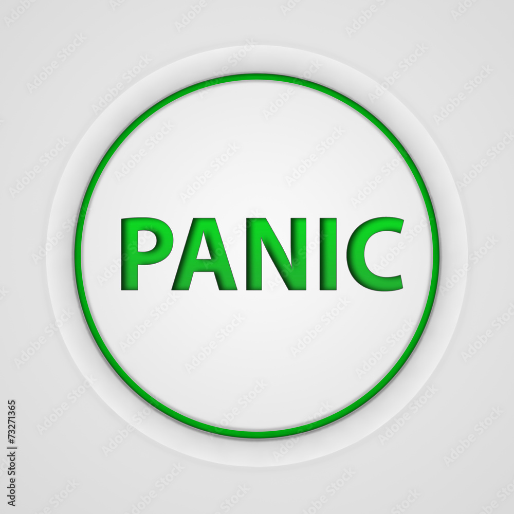 panic circular icon on white background panic circular icon on white background