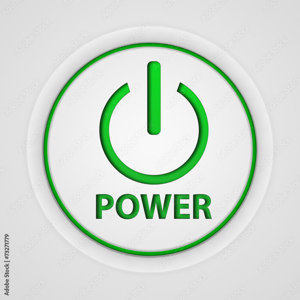 power circular icon on white background power circular icon on white background