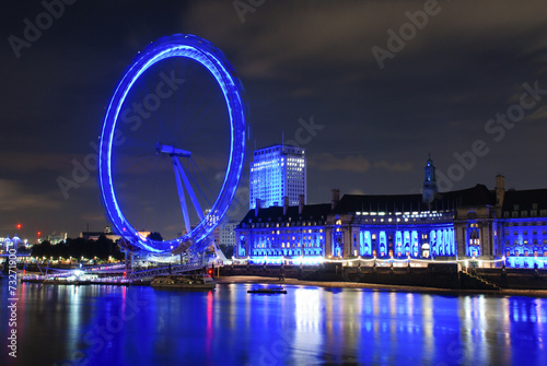 The city hall London Eye and house of parliament