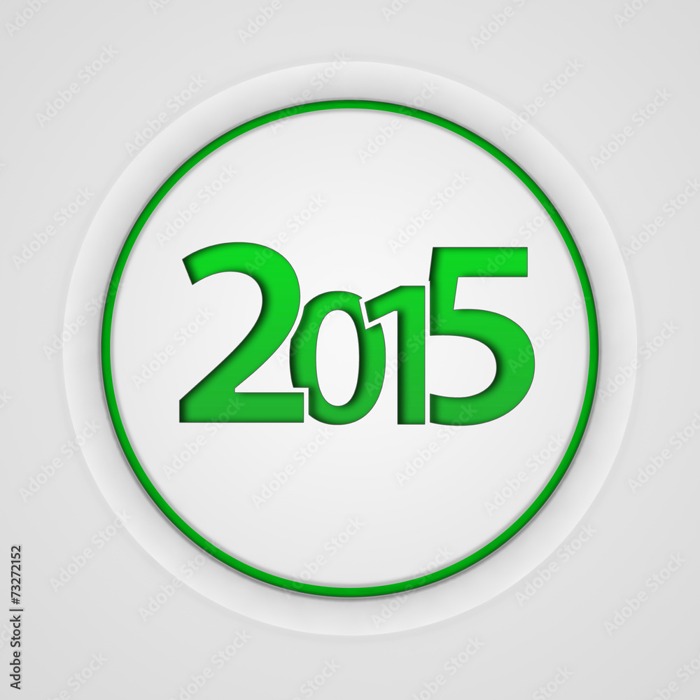 2015 circular icon on white background 2015 circular icon on white background