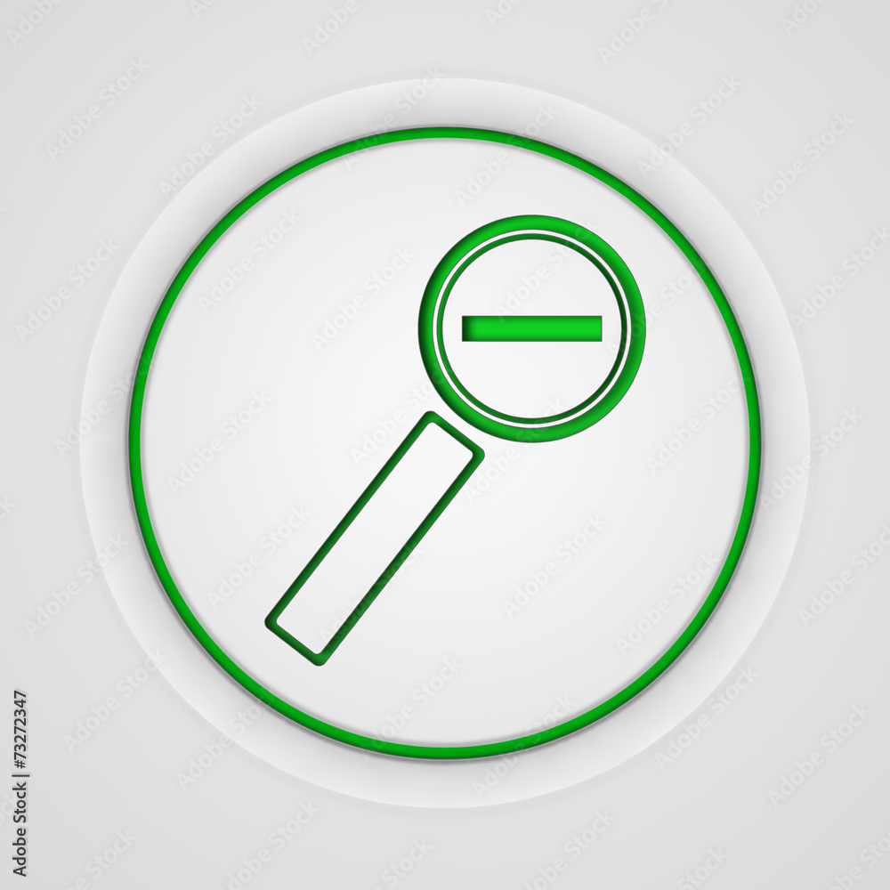 Zoom out circular icon on white background Zoom out circular icon on white background