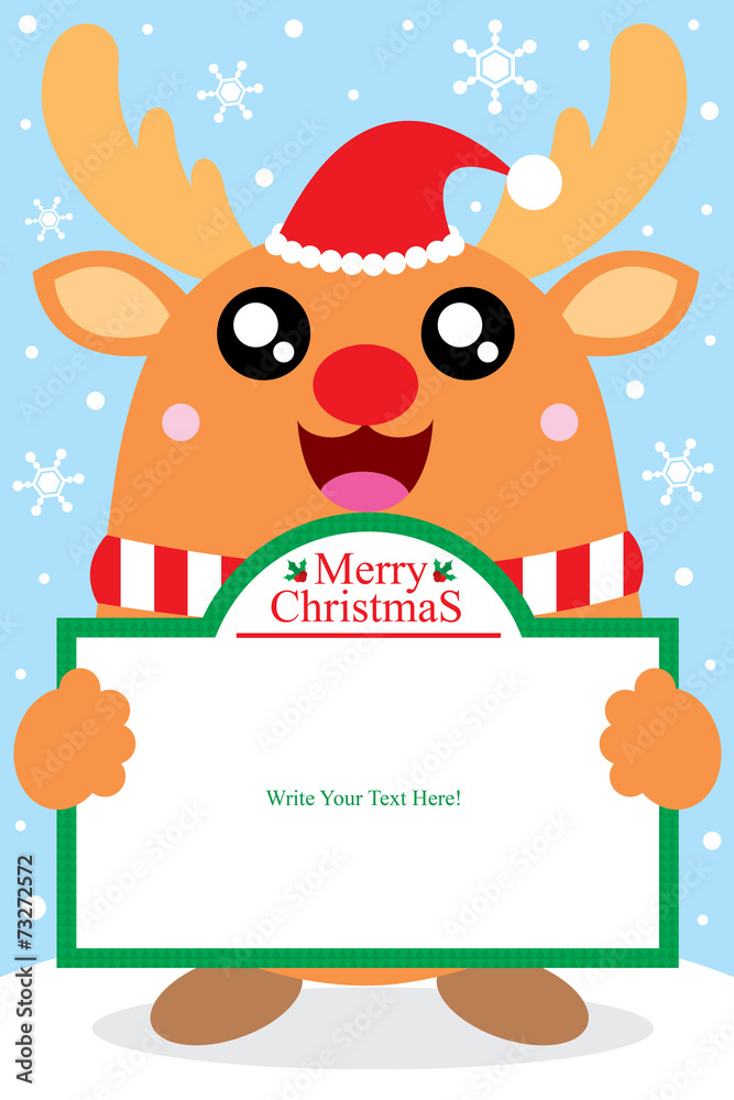 Christmas Reindeer Card Christmas Reindeer Card
