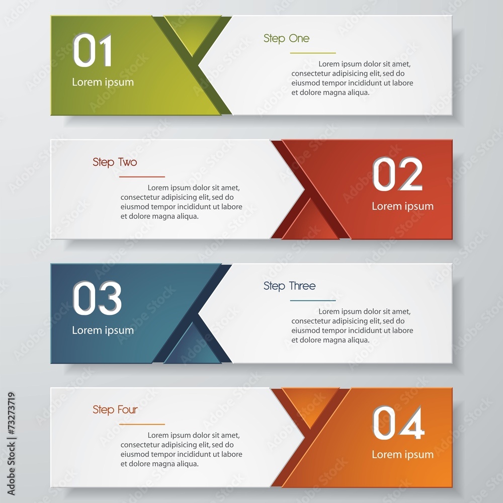 Design clean number banners template. Vector. Design clean number banners template. Vector.