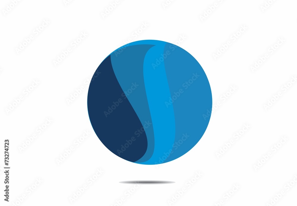 Blue Circle looped infinity, vector, logo, design, template Blue Circle looped infinity, vector, logo, design, template