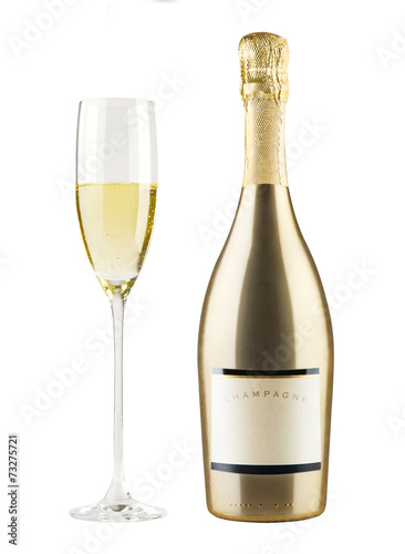 Beautiful picture of a bottle of champagne