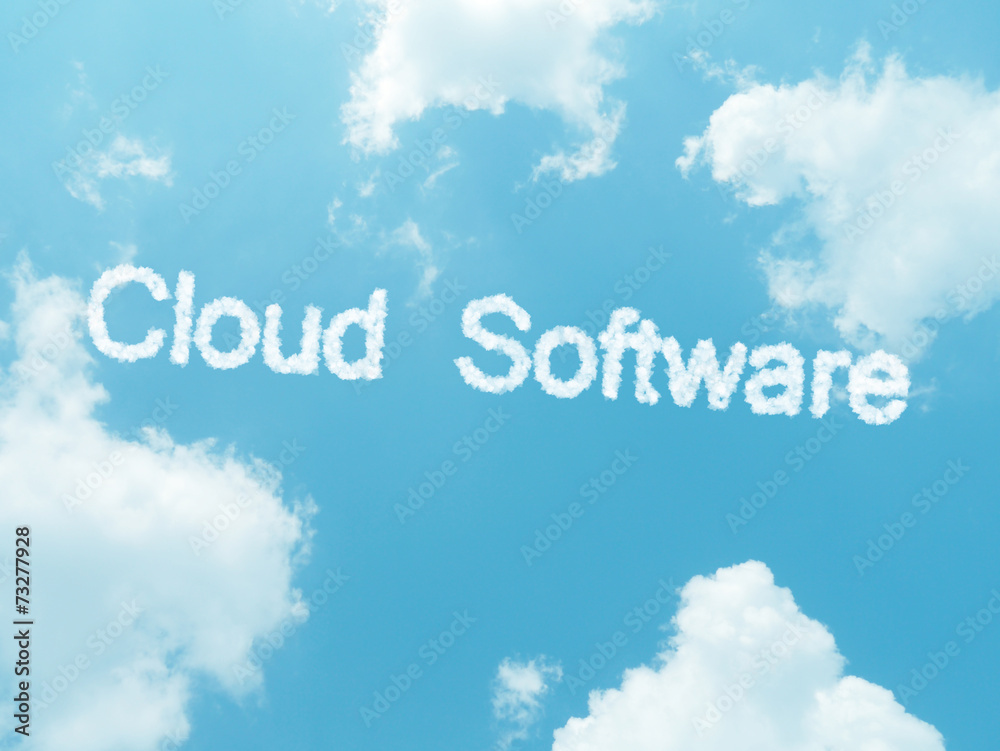 cloud words with design on blue sky background cloud words with design on blue sky background
