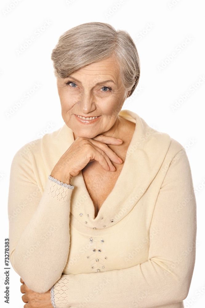Happy elderly woman Happy elderly woman