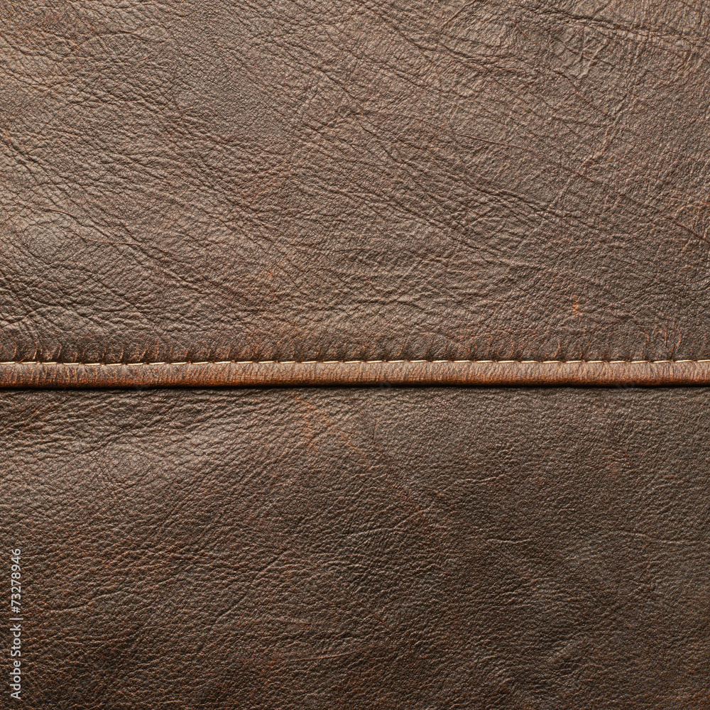 Fototapeta premium Brown leather material fragment