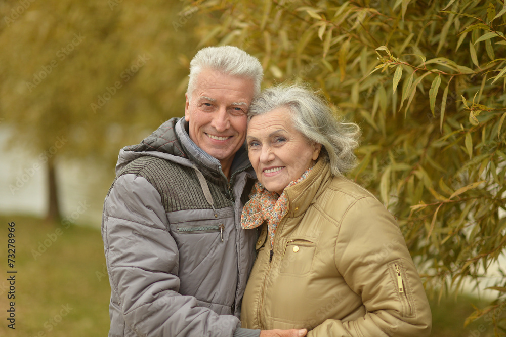 Couple in autumn park Couple in autumn park