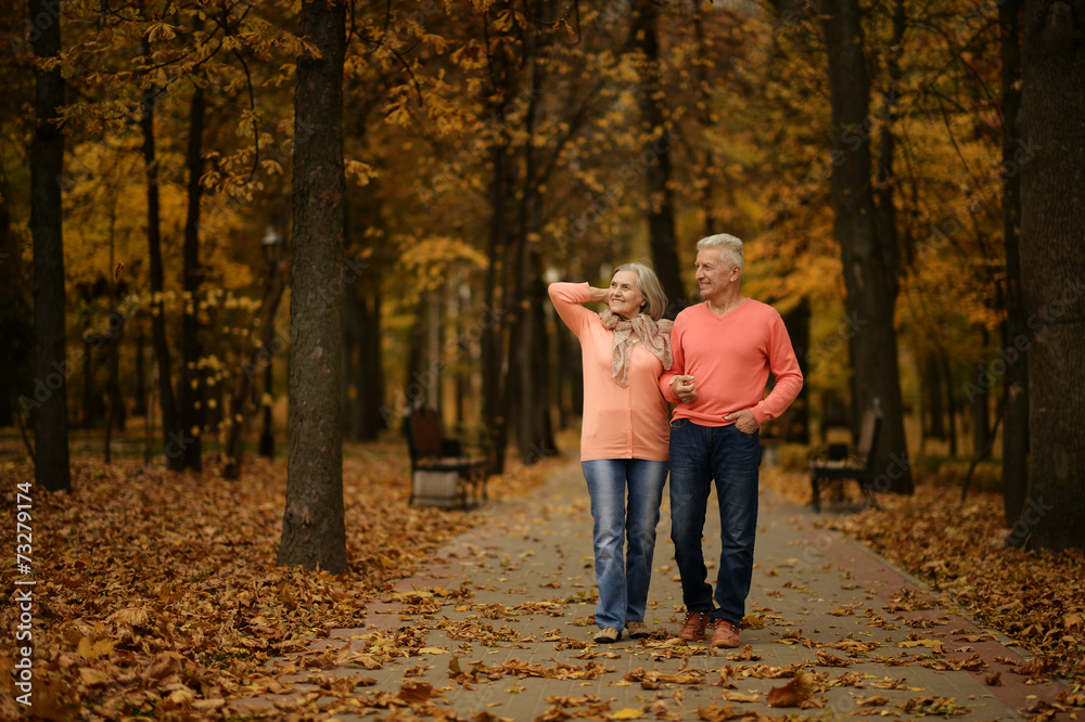 © aletia2011 - Mature couple in the autumn park © aletia2011 - Mature couple in the autumn park