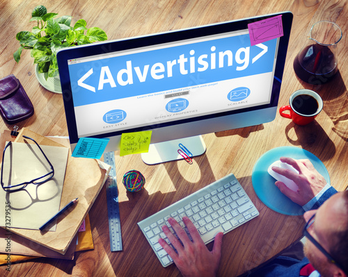 Digital Online Webpage Advertising Marketing Concept photo