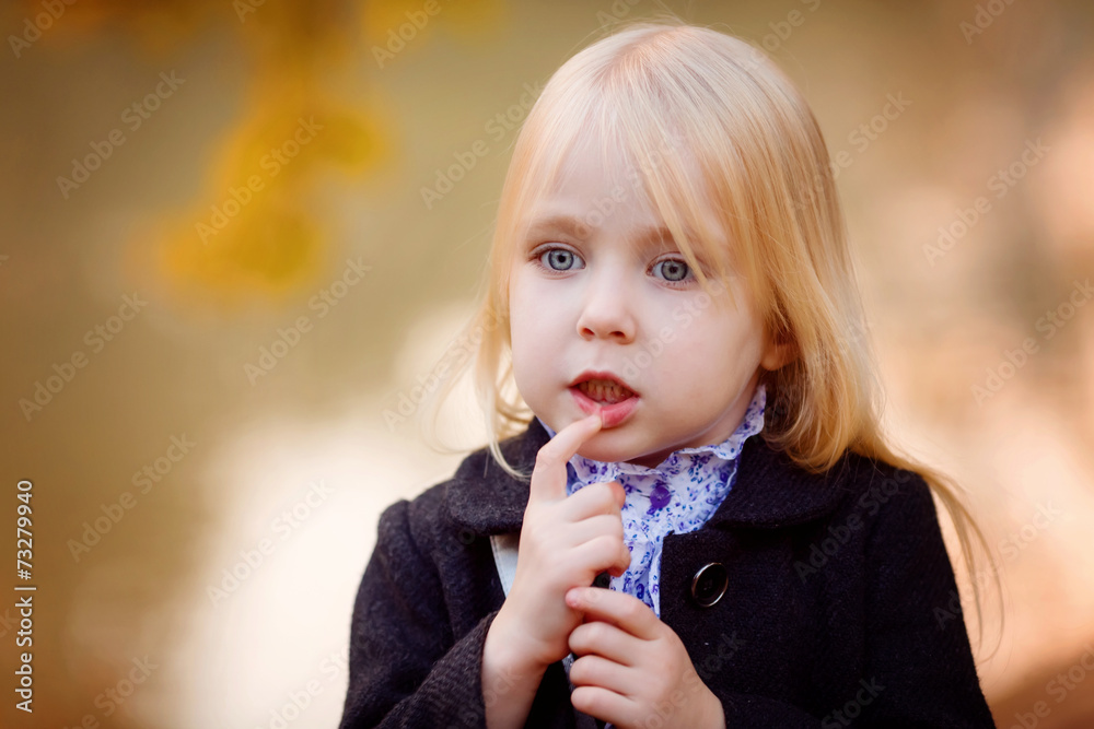 beautiful girl on the nature in the autumn forest beautiful girl on the nature in the autumn forest
