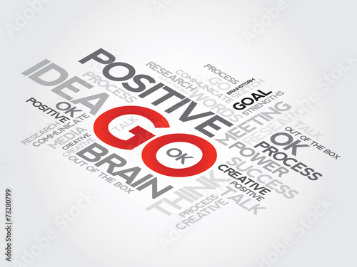 GO vector Word Cloud,  presentation background