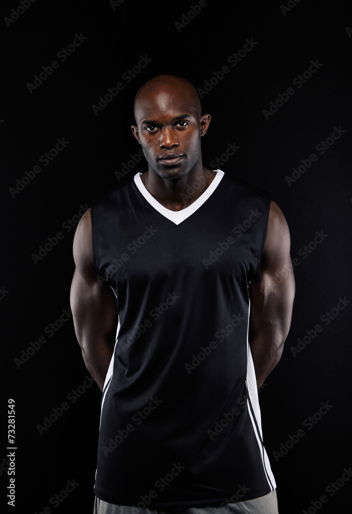Confident young african basketball player Confident young african basketball player