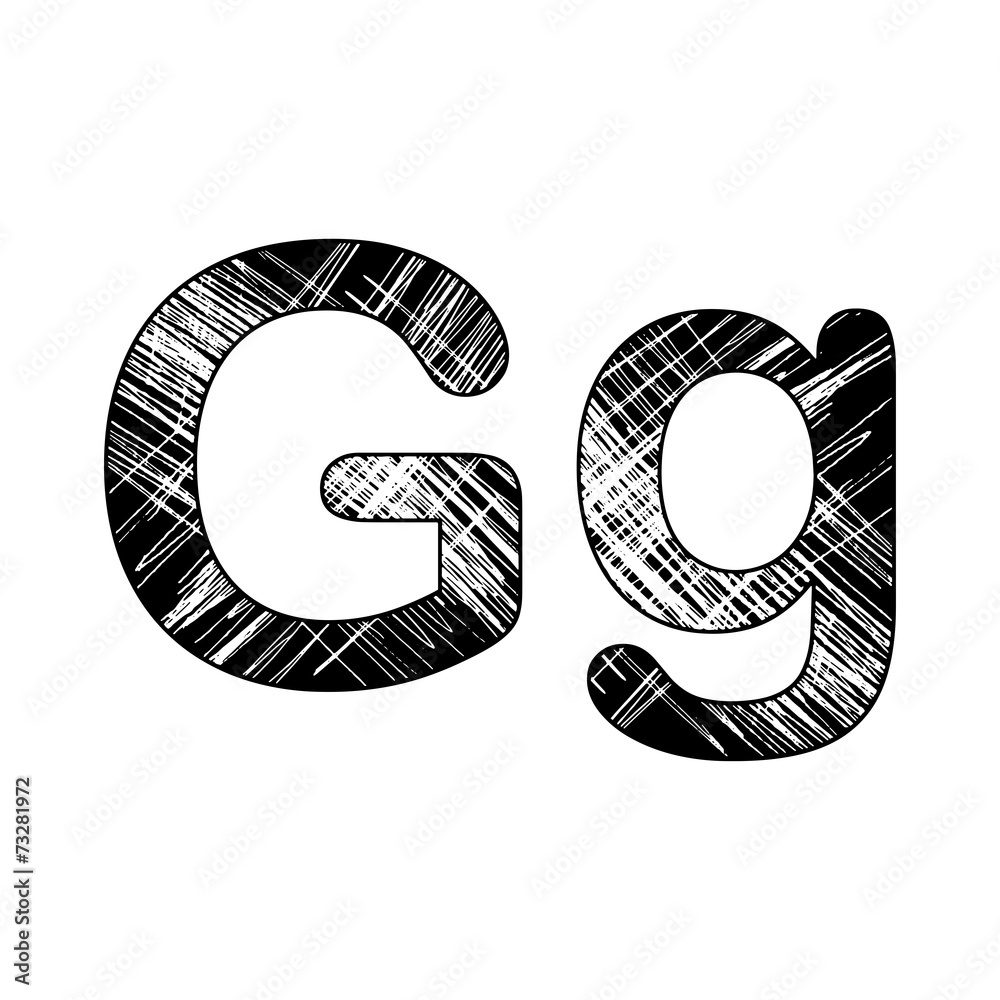 grunge scratch letter G alphabet symbol design on white. grunge scratch letter G alphabet symbol design on white.