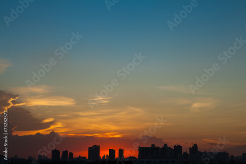 Sunset sky in Bangkok Thailand © Mckyartstudio
