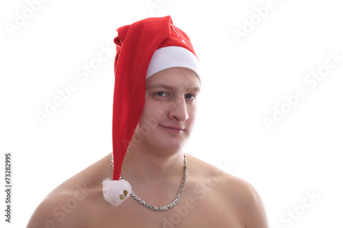 Konstfotografi handsome young man and merry christmas
