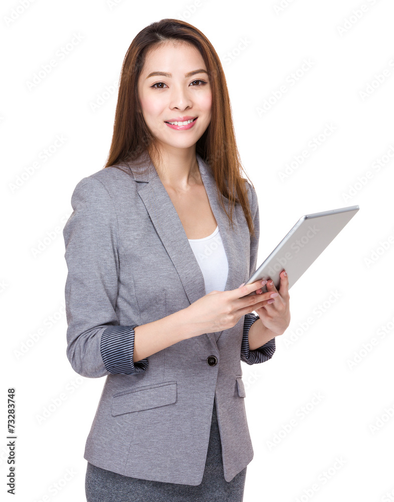 Businesswoman use of tablet Businesswoman use of tablet