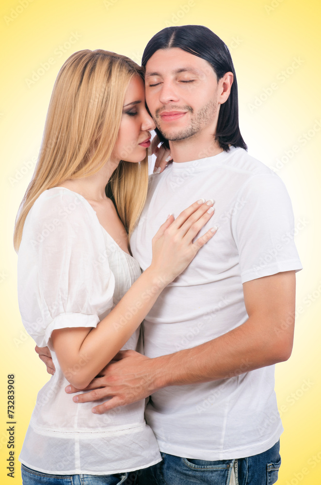 Naklejka premium Pair of man and woman in love