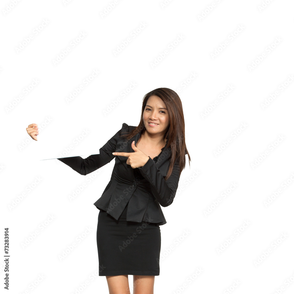 Full body of business woman gesture attractive standing showing Full body of business woman gesture attractive standing showing