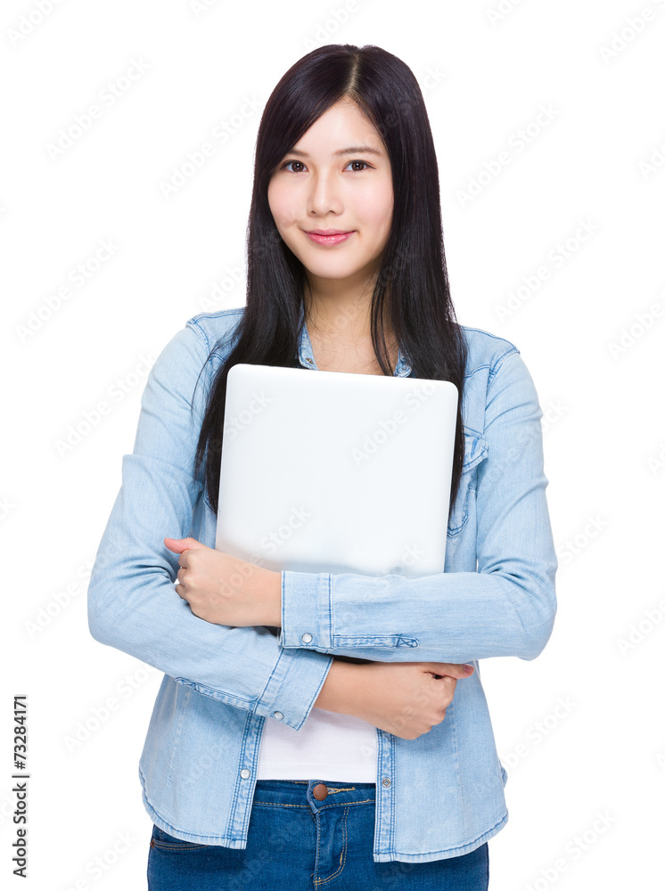 Woman with laptop computer Woman with laptop computer