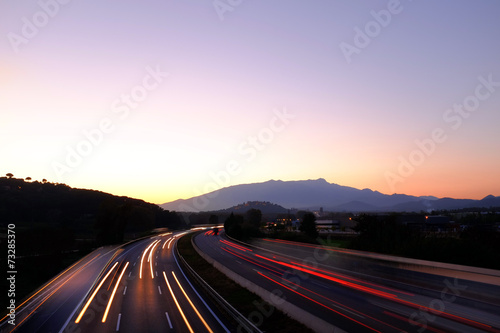 Sunset on buzy highway © karelnoppe