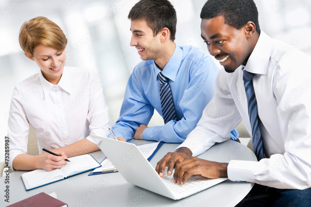 Business people working together. Business people working together.
