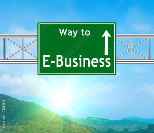 E-Business Green Road Sign