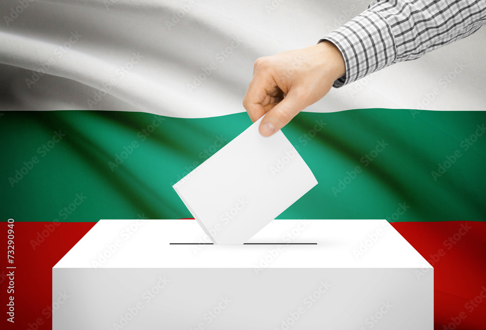 Ballot box with national flag on background - Bulgaria Ballot box with national flag on background - Bulgaria