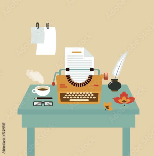 desktop typists illustration