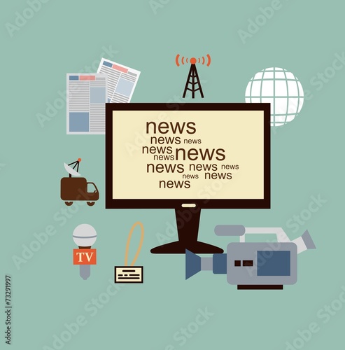 journalist says TV news illustration