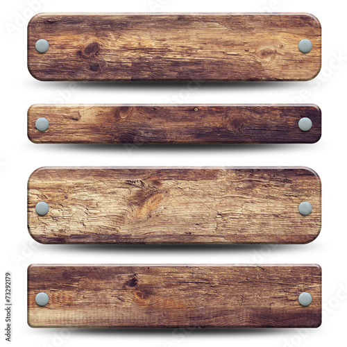 4 plaques en bois rustique