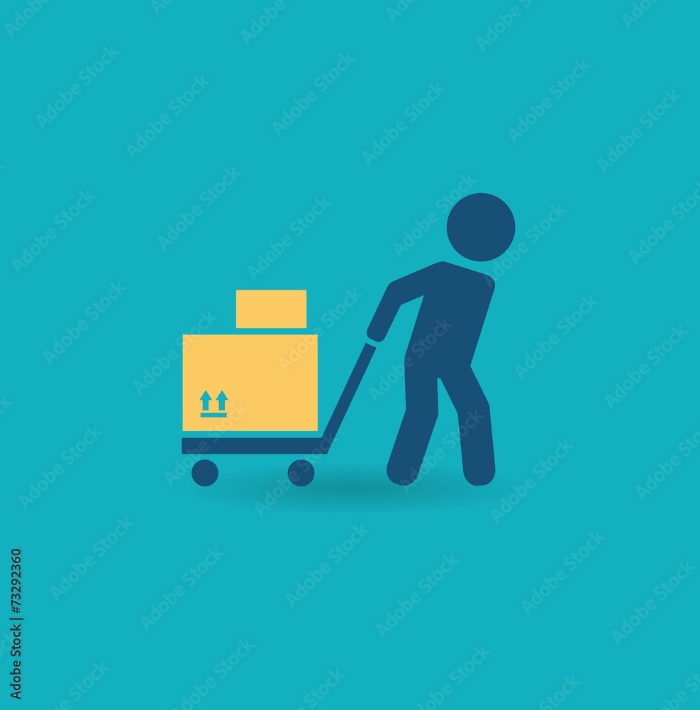 loader with cart icon loader with cart icon