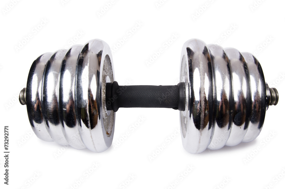 Dumbbells isolated on the white background Dumbbells isolated on the white background