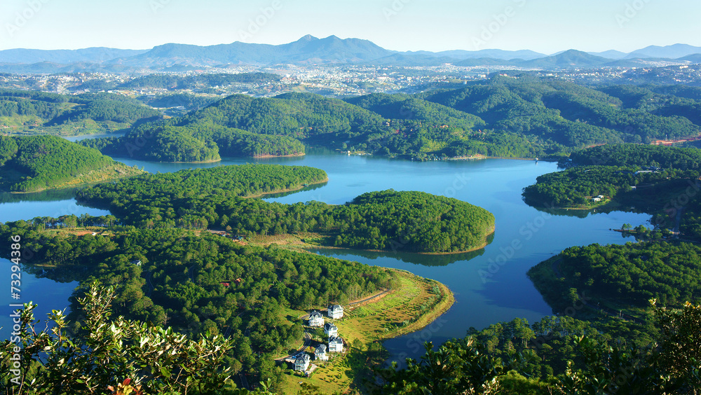 Fantastic landscape, eco lake, Vietnam travel