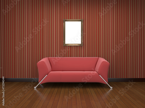 red cloth sofa photo