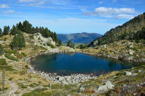 Mountain lake in the Hautes Pyrenees