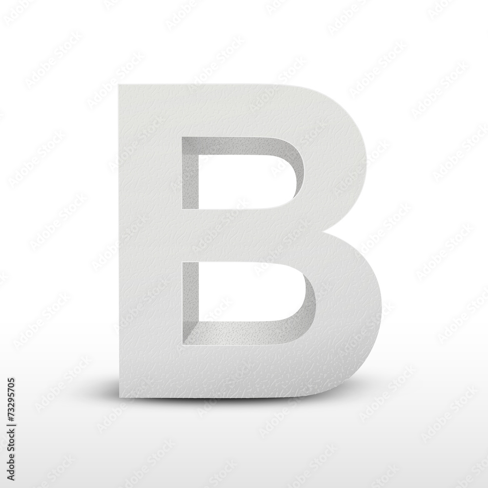 white letter B isolated on white white letter B isolated on white