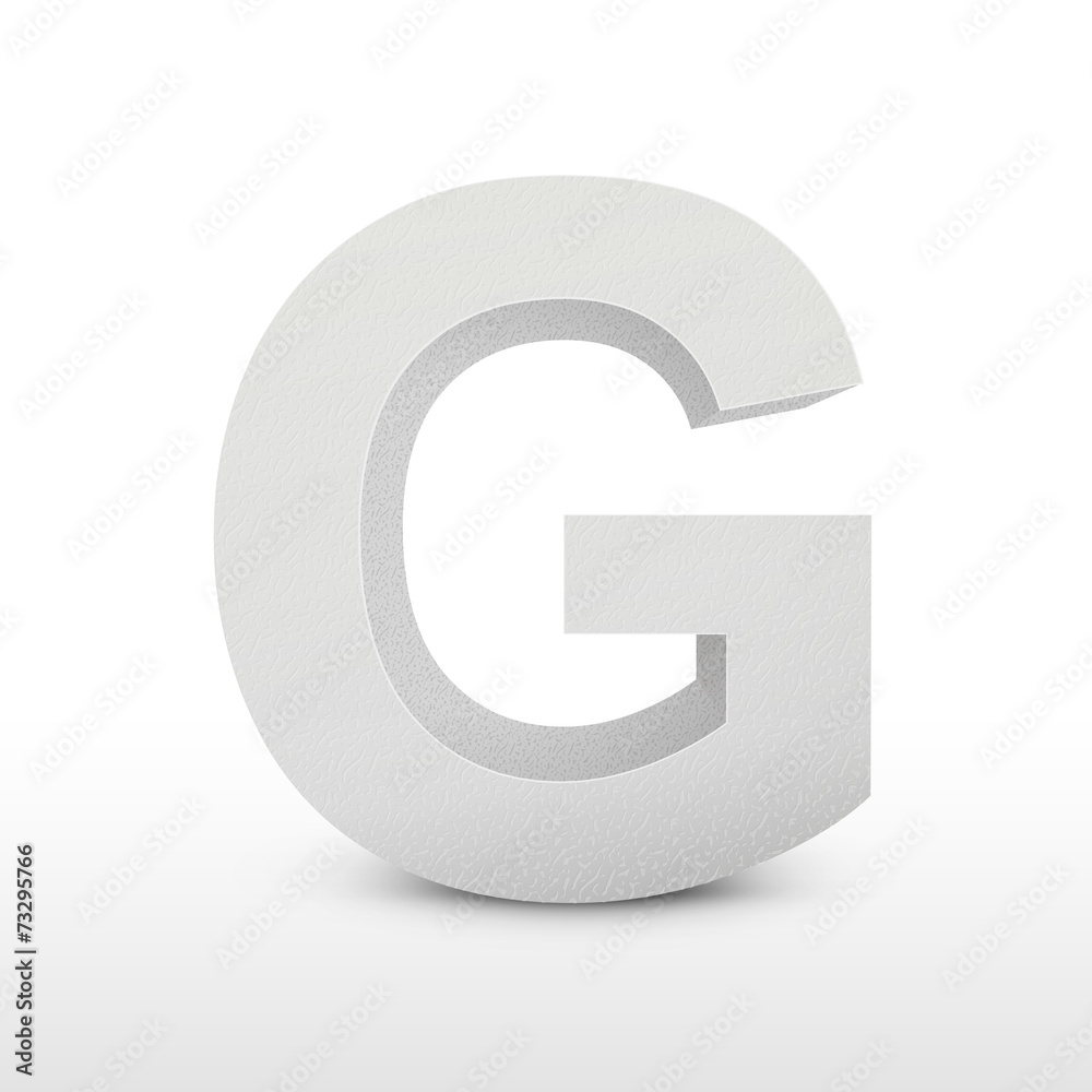 white letter G isolated on white white letter G isolated on white