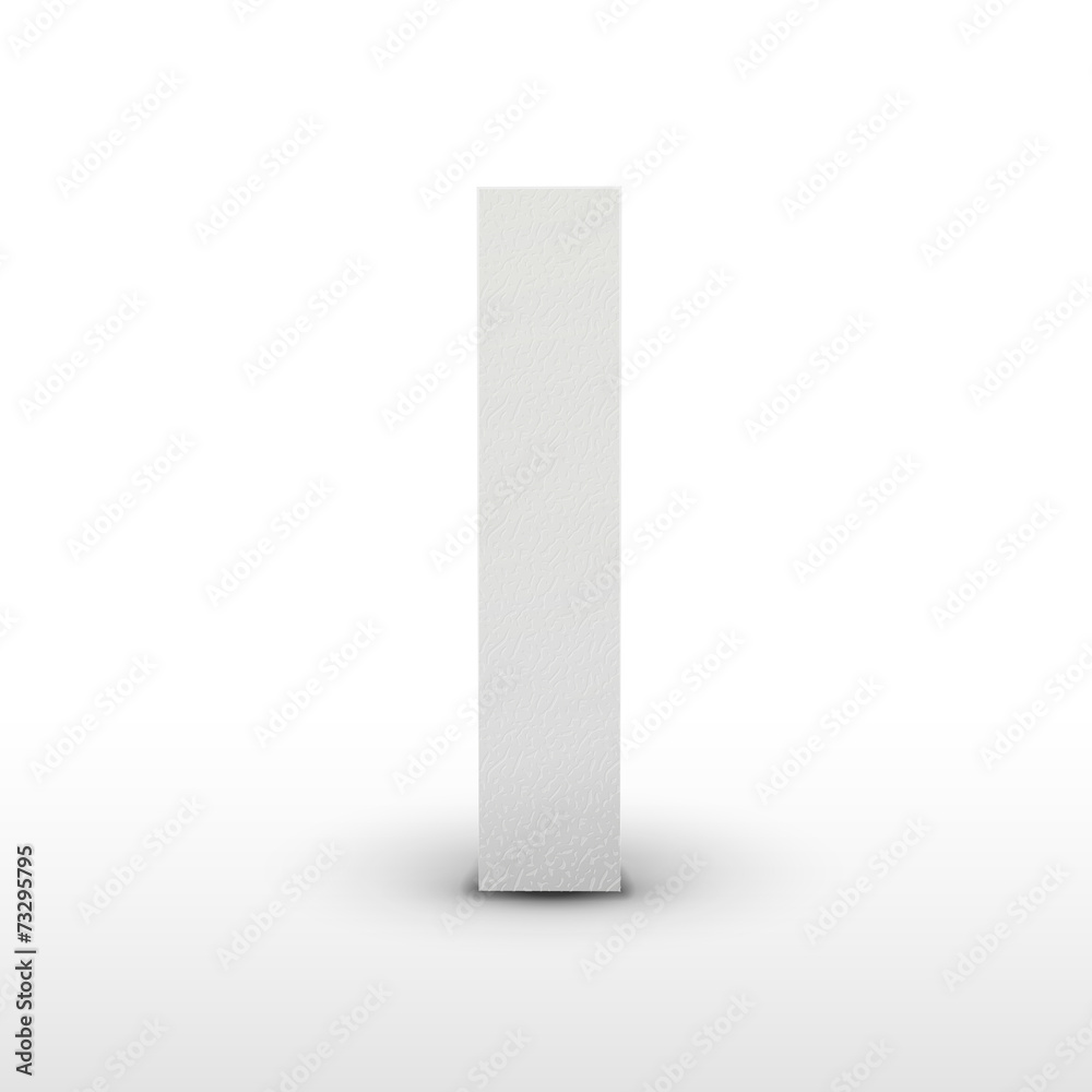 white letter I isolated on white white letter I isolated on white