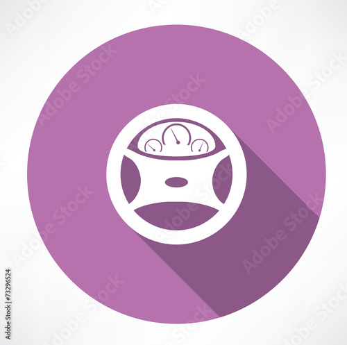 car dashboard square icon